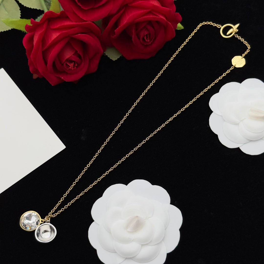 LOEWE ANAGRAM BALL DIAMOND GOLD NECKLACE