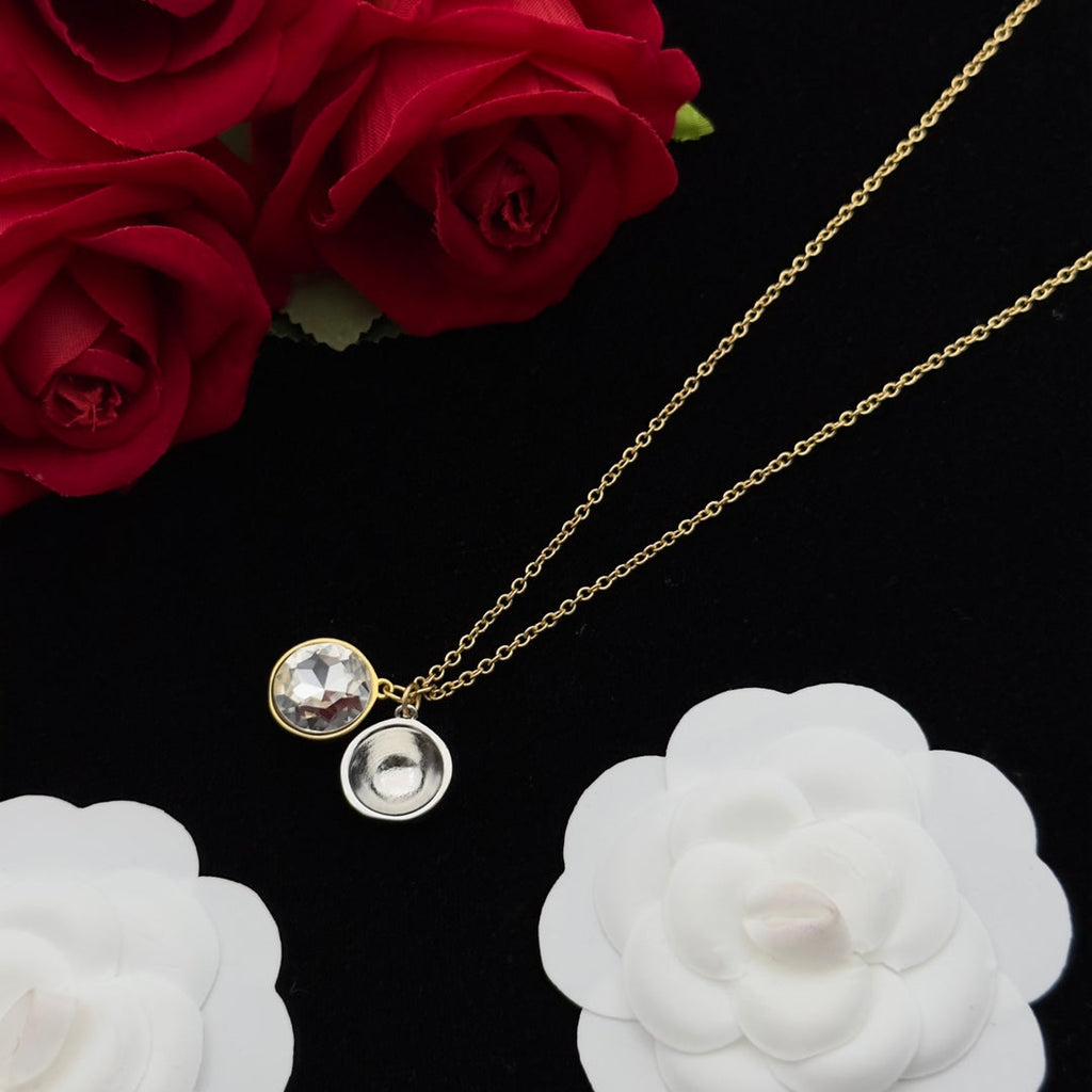 LOEWE ANAGRAM BALL DIAMOND GOLD NECKLACE