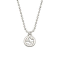 GUCCI INTERLOCKING NECKLACE G PENDANT  STERLING SILVER