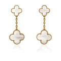 Van Cleef & Arpels CLOVER WHITE MOP EARRINGS 2 MOTIF