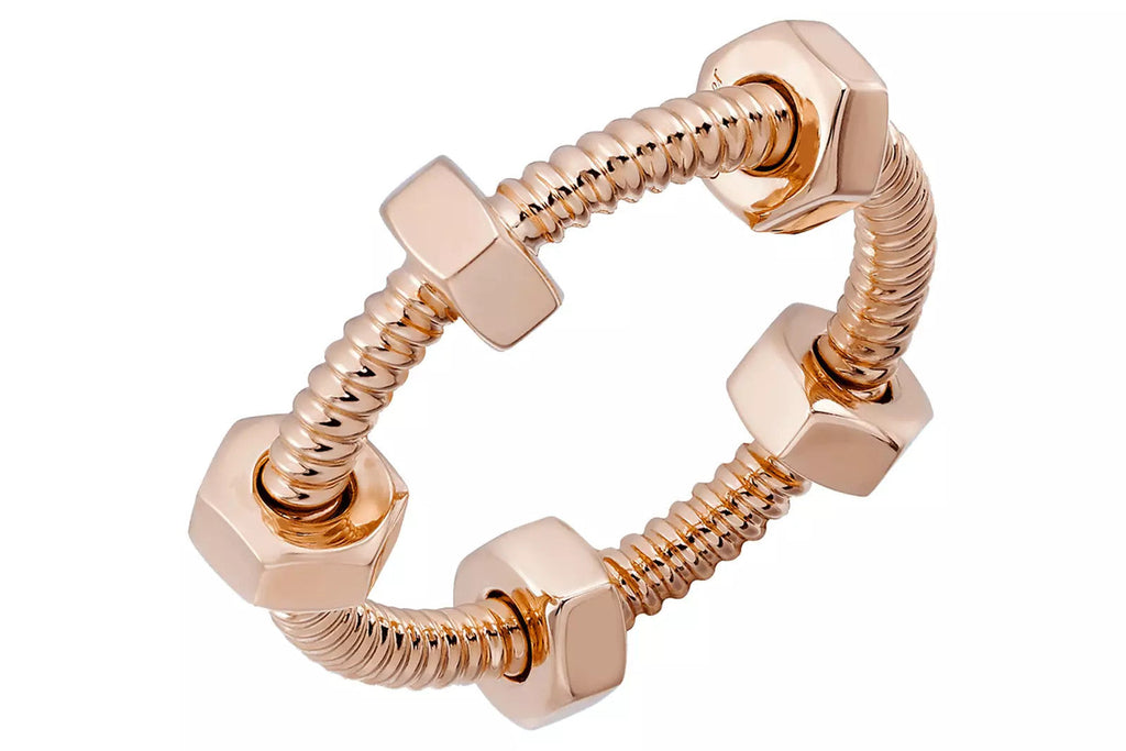 CARTIER NUTS AND BOLTS PINK GOLD RING