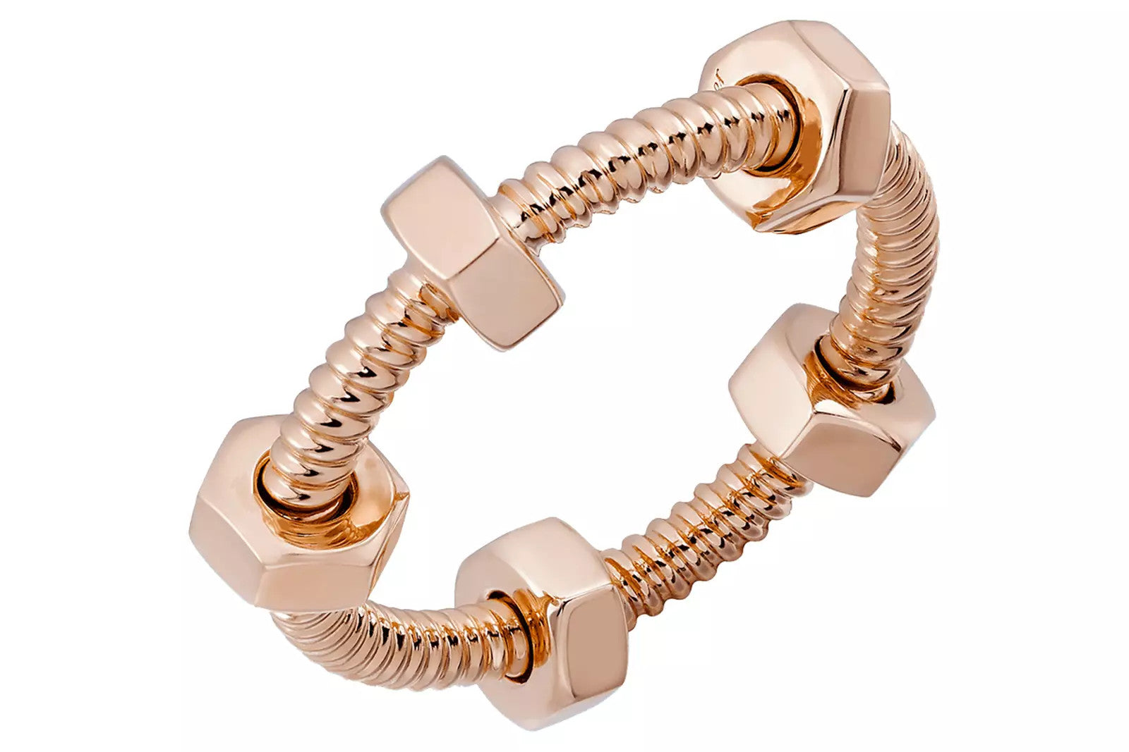 CARTIER NUTS AND BOLTS PINK GOLD RING